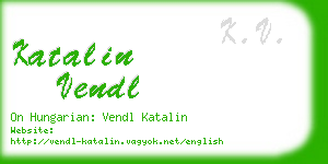 katalin vendl business card